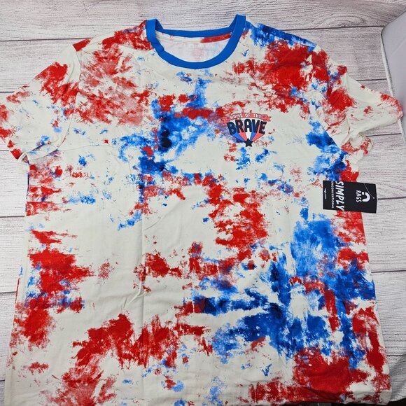 NWT‎ Rags To Raches Adult 4th Of July Tie Dye Dress Size Large - Picture 1 of 5